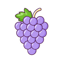 grape vector icon, fruit vector illustration - simple illustration of grape perfect for logos, and fruit-themed designs.