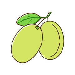 hog plum vector icon, fruit vector illustration - simple illustration of hog plum perfect for logos, and fruit-themed designs.