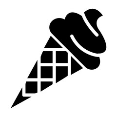 Ice Cream Glyph Icon Design