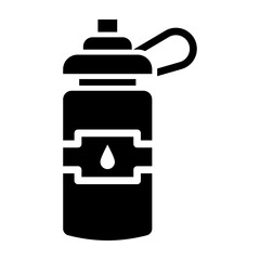 Water Bottle Glyph Icon Design