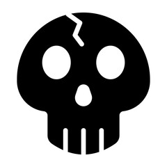 Skull Glyph Icon Design
