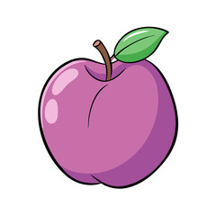 velvet apple vector icon, fruit vector illustration - simple illustration of velvet apple perfect for logos, and fruit-themed designs.