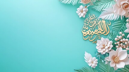 Elegant Islamic Calligraphy with Floral Decorations