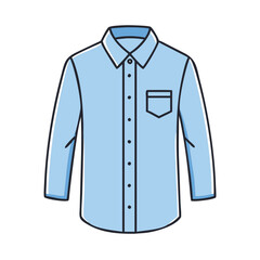 button down shirt vector icon, clothing vector illustration - simple illustration of button down shirt perfect for logos, and clothing-themed designs.