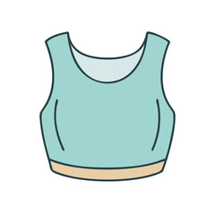 crop top vector icon, clothing vector illustration - simple illustration of crop top perfect for logos, and clothing-themed designs.