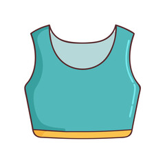crop top vector icon, clothing vector illustration - simple illustration of crop top perfect for logos, and clothing-themed designs.