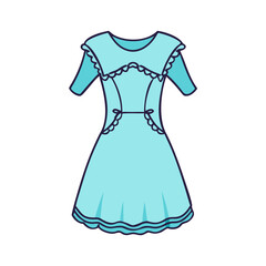 lace dress vector icon, clothing vector illustration - simple illustration of lace dress perfect for logos, and clothing-themed designs.