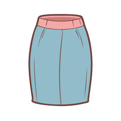 pencil skirt vector icon, clothing vector illustration - simple illustration of pencil skirt perfect for logos, and clothing-themed designs.