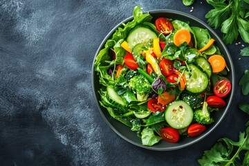 Vegetable mix of leafy greens for vegans