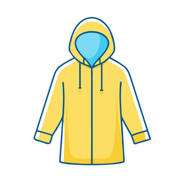 recommend clip art: raincoat vector icon, clothing vector illustration - simple illustration of raincoat perfect for logos, and clothing-themed designs.