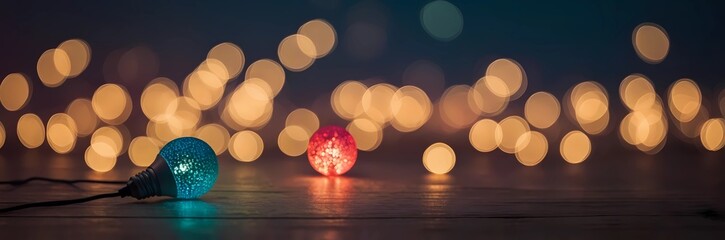 Christmas night bokeh background