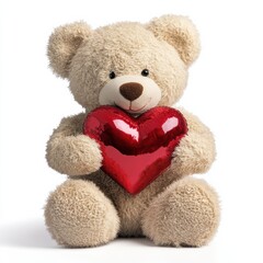 Obraz premium Heartfelt teddy bear embracing love cozy room photo warm atmosphere close-up emotional connection