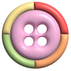 Colorful Heisei Retro Button