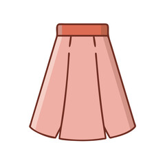 a line skirt vector icon, clothing vector illustration - simple illustration of a line skirt perfect for logos, and clothing-themed designs.