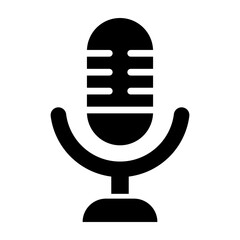 Microphone Glyph Icon Design