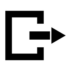 Logout Glyph Icon Design