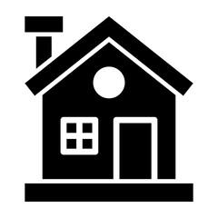 House Glyph Icon Design