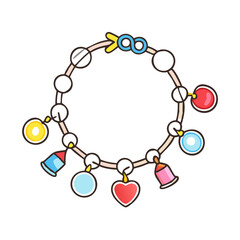 charm bracelets vector icon, accessories vector illustration - simple illustration of charm bracelets perfect for logos, and accessories-themed designs.