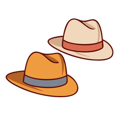 fedora hats vector icon, accessories vector illustration - simple illustration of fedora hats perfect for logos, and accessories-themed designs.