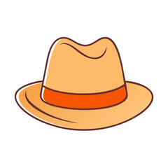 fedoras vector icon, accessories vector illustration - simple illustration of fedoras perfect for logos, and accessories-themed designs.