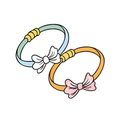 hair bands vector icon, accessories vector illustration - simple illustration of hair bands perfect for logos, and accessories-themed designs.