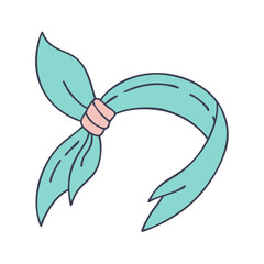 Naklejka premium hair scarves vector icon, accessories vector illustration - simple illustration of hair scarves perfect for logos, and accessories-themed designs.