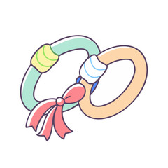 hair ties vector icon, accessories vector illustration - simple illustration of hair ties perfect for logos, and accessories-themed designs.