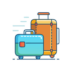 luggage vector icon, accessories vector illustration - simple illustration of luggage perfect for logos, and accessories-themed designs.