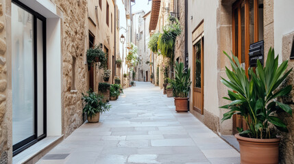 Obraz premium Charming streets of Florence with historic architecture and greenery