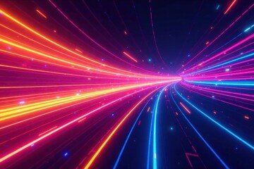 Naklejka premium Dynamic swirling lines, vibrant hues, futuristic feel, illustration, background design, design