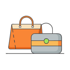 purses vector icon, accessories vector illustration - simple illustration of purses perfect for logos, and accessories-themed designs.