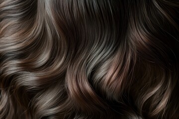 Naklejka premium Attractive dark haired girl Long healthy locks