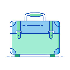 suitcase vector icon, accessories vector illustration - simple illustration of suitcase perfect for logos, and accessories-themed designs.