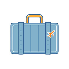 suitcase vector icon, accessories vector illustration - simple illustration of suitcase perfect for logos, and accessories-themed designs.
