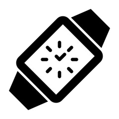 Fototapeta premium Smart Watch Glyph Icon Design