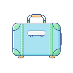 suitcase vector icon, accessories vector illustration - simple illustration of suitcase perfect for logos, and accessories-themed designs.
