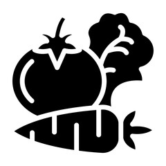 Vegetables Glyph Icon Design