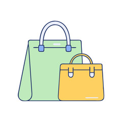 tote bags vector icon, accessories vector illustration - simple illustration of tote bags perfect for logos, and accessories-themed designs.