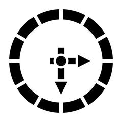 Clock Time Glyph Icon Design