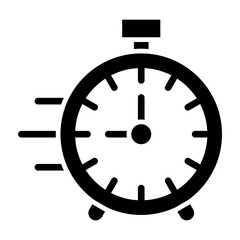 Fast Time Glyph Icon Design