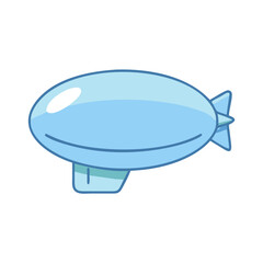 blimp vector icon, vehicles vector illustration - simple illustration of blimp perfect for logos, and vehicles-themed designs.