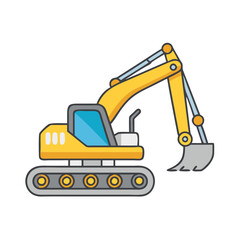 backhoe vector icon, vehicles vector illustration - simple illustration of backhoe perfect for logos, and vehicles-themed designs.