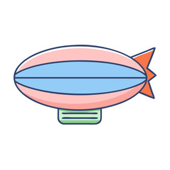 blimp vector icon, vehicles vector illustration - simple illustration of blimp perfect for logos, and vehicles-themed designs.