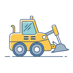 bulldozer vector icon, vehicles vector illustration - simple illustration of bulldozer perfect for logos, and vehicles-themed designs.