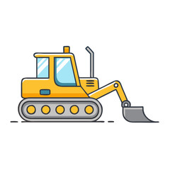 bulldozer vector icon, vehicles vector illustration - simple illustration of bulldozer perfect for logos, and vehicles-themed designs.