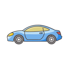 coupe vector icon, vehicles vector illustration - simple illustration of coupe perfect for logos, and vehicles-themed designs.