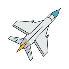 fighter jet vector icon, vehicles vector illustration - simple illustration of fighter jet perfect for logos, and vehicles-themed designs.