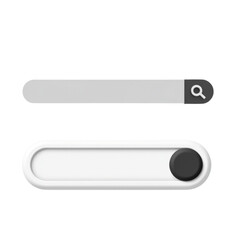 Fototapeta premium 3d vector icon. Search bar design element. Navigation and search concept. on Isolated transparent background png. generated with AI