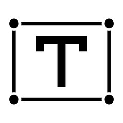 Text Box Glyph Icon Design