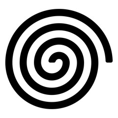 Spiral Glyph Icon Design